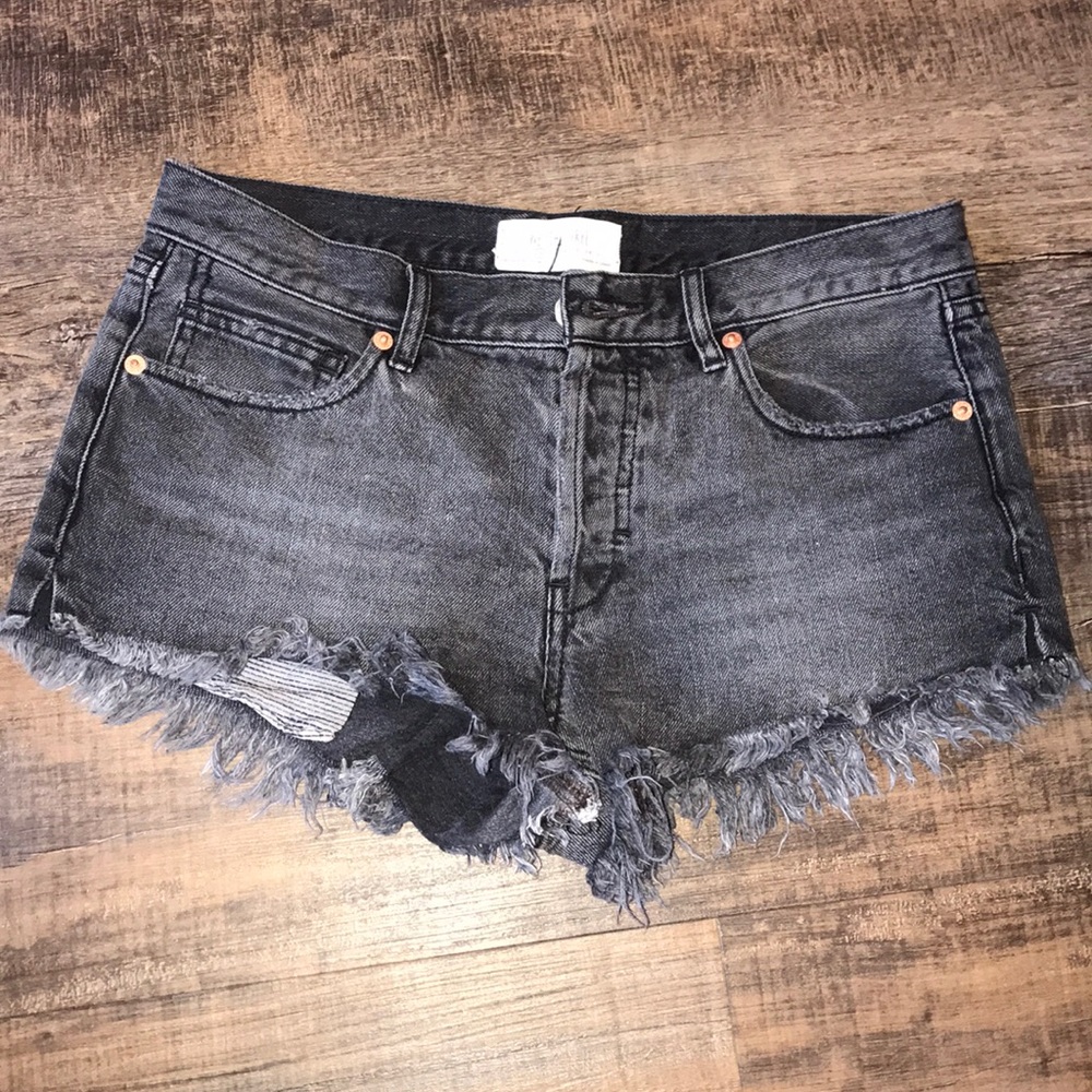 Free People Soft n Relaxed Cut Off Jean Shorts